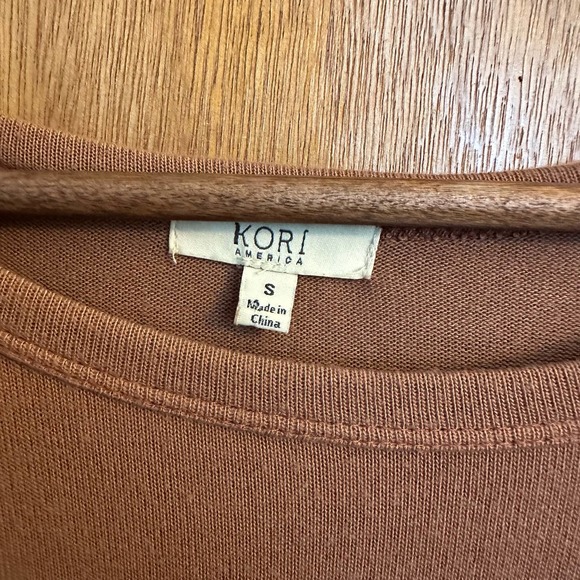 Kori American Brown striped long sleeved sweater shirt size‎ small - Picture 5 of 9